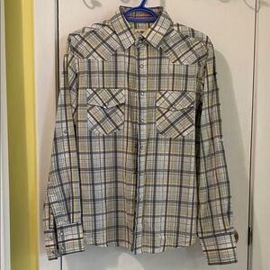 ✨Plaid Western Snap Cowboy Shirt  (M)